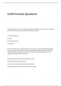 CAPA  Exam Practice Questions and Correct Answers