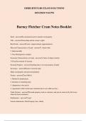 Barney Fletcher Cram Notes Booklet