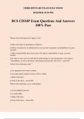 BCS CISMP Exam Questions And Answers 100% Pass