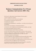 Business Communications Ch. 15 Exam Questions And Answers 100% Pass