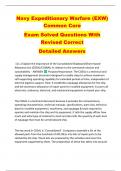 Navy Expeditionary Warfare (EXW)  Common Core   Exam Solved Questions With  Revised Correct   Detailed Answers 