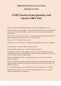 CCHT Practice Exam Questions And Answers 100% Pass