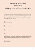 CCRN Questions And Answers 100% Pass