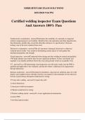 Certified welding inspector Exam Questions And Answers 100% Pass