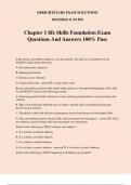 Chapter 1 life Skills Foundation Exam Questions And Answers 100% Pass