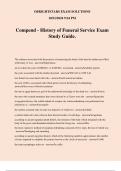 Compend - History of Funeral Service Exam Study Guide.