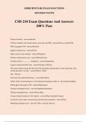 CSD 210 Exam Questions And Answers 100% Pass