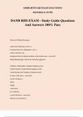 DANB RHS EXAM - Study Guide Questions And Answers 100% Pass