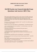 DANB Practice test General chairside Exam Questions And Answers 100% Pass