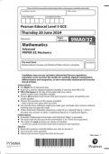 Pearson Edexcel A Level MATHEMATICS paper 32 (9hiO-32) June 2024 QUESTION PAPER- Statistics