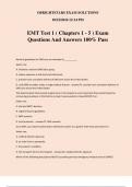 EMT Test 1 ( Chapters 1 - 5 ) Exam Questions And Answers 100% Pass