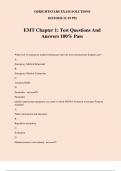 EMT Section 1 Exam Questions And Answers 100% Pass Advanced EMT (AEMT) - answerAn individual who has training in specific aspects of advanced life support, such as intravenous therapy, and the administration of certain emergency medications. advanced life