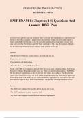 EMT EXAM 1 (Chapters 1-8) Questions And Answers 100% Pass