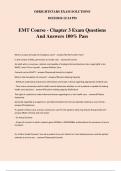 EMT Course - Chapter 3 Exam Questions And Answers 100% Pass