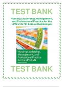 Test Bank For Nursing Leadership, Management, and Professional Practice for the LPN/LVN, 7th Edition by Tamara R. Dahlkemper, All Chapters 1-21 ||Complete A+ Guide