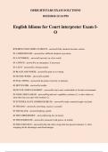 English Idioms for Court interpreter Exam I- O