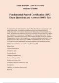 Fundamental Payroll Certification (FPC) Exam Questions and Answers 100% Pass