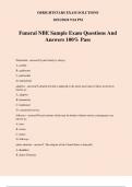 Funeral NBE Sample Exam Questions And Answers 100% Pass