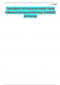 Test Bank for Medical-Surgical Nursing: Focus on Clinical Judgment, 2nd Edition by Linda Honan|978-1975190941| All Chapters 1-55| LATEST