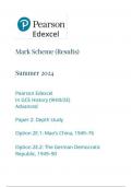 Pearson Edexcel A Level HISTORY Paper 2 option 2e (9hio-2e) June 2024 Final Mark Scheme