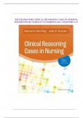 TEST BANKS FOR CLINICAL REASONING CASES IN NURSING 8TH EDITION BY MARIANN M. HARDING; ALL CHAPTERS 1-15 | COMPLETE SOLUTION GUIDE | GRADE A+.