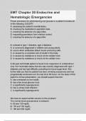 EMT Chapter 20 Endocrine and Hematologic Emergencies