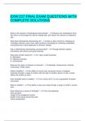 EXW 217 FINAL EXAM QUESTIONS WITH COMPLETE SOLUTIONS