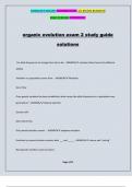 organic evolution exam 2 study guide solutions