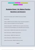 Evolution Exam 1 Dr. Kajiura Practice Questions and Answers