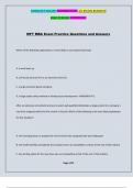 MFT MBA Exam Practice Questions and Answers