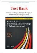 Test Bank For Essentials of Nursing Leadership and Management 8th Edition by (Weiss/Tappen/Grimley) ISBN: 9781719649964 / BEST STUDY GUIDE