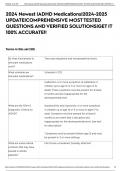2024 Newest |ADHD Medications|2024-2025 UPDATE|COMPREHENSIVE MOST TESTED QUESTIONS AND VERIFIED SOLUTIONS|GET IT 100% ACCURATE!!