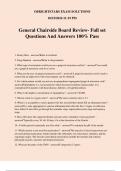 General Chairside Board Review- Full set Questions And Answers 100% Pass