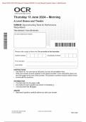 Actual 2024 OCR GCE Drama & Theatre H459/48: Deconstructing texts for performance:Woza Albert! A Level Merged Question Paper + Mark Scheme