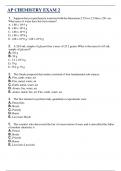 AP CHEMISTRY EXAMS SET ( EXAM 1 , 2 ) ( Latest 2024 / 2025 ) Actual Questions and Answers 100% Correct