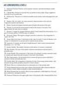 AP CHEMISTRY UNIT 1  ( Latest 2024 / 2025 ) Actual Questions and Answers 100% Correct