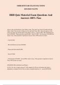 HRB Quiz Material Exam Questions And Answers 100% Pass