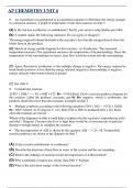 AP CHEMISTRY UNIT 6  ( Latest 2024 / 2025 ) Actual Questions and Answers 100% Correct