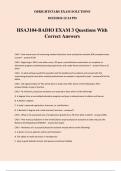 HSA3104-BADIO EXAM 3 Questions With Correct Answers