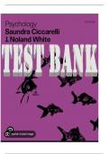 TEST BANK FOR PSYCHOLOGY 6TH EDITION BY SAUNDRA K.CICCARELLI J. NOLAND WHITE