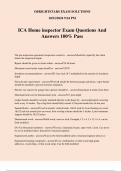 ICA Home inspector Exam Questions And Answers 100% Pass