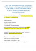 LDR - 302S ORGANIZATIONAL CULTURE (SNCOA TEST 2)  Chapter 2: Trait approach NEWEST ACTUAL EXAM COMPLETE  QUESTIONS AND CORRECT DETAILED ANSWERS (VERIFIED ANSWERS) |ALREADY GRADED A+.