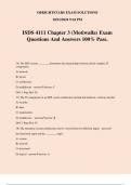 ISDS 4111 Chapter 3 (Motiwalla) Exam Questions And Answers 100% Pass.