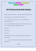 ACC 350 Exam Study Guide Solutions