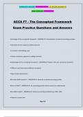 ACCA F7 - The Conceptual Framework Exam Practice Questions and Answers