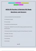 ACCA FA Practice & Revision Kit Study Questions and Answers