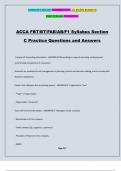 ACCA FBT/BT/FAB/AB/F1 Syllabus Section C Practice Questions and Answers