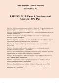 LSU ISDS 3115: Exam 1 Questions And Answers 100% Pass