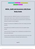 ACCA - Audit and Assurance (AA) Exam Study Guide