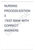 NURSING PROCESS:EDITION 3 -TEST BANK WITH CORRECT ANSWERS